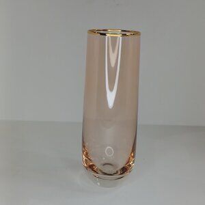 Gorgeous Stemless Champagne Flutes with Gold Rim